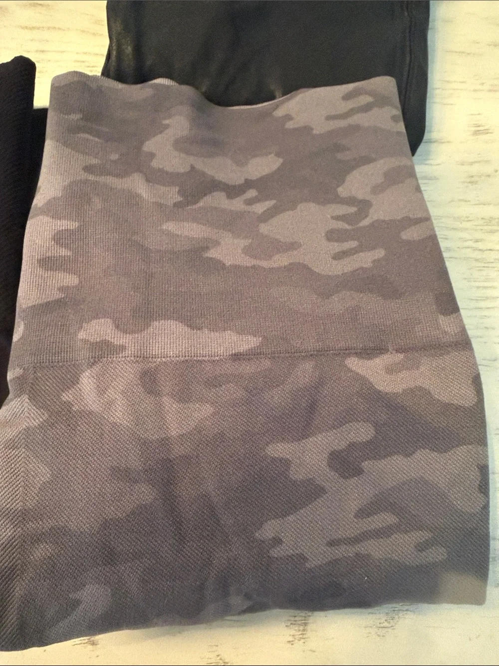 Assorted Women's Spanx leggings Bundle in Black, Camo and “leather”